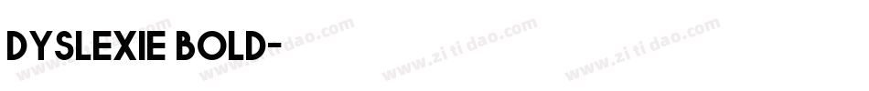 dyslexie bold字体转换